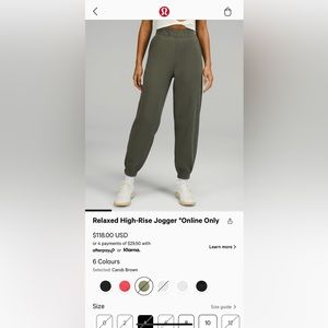 LULULEMON RELAXED HIGH-RISE JOGGER in carob brown